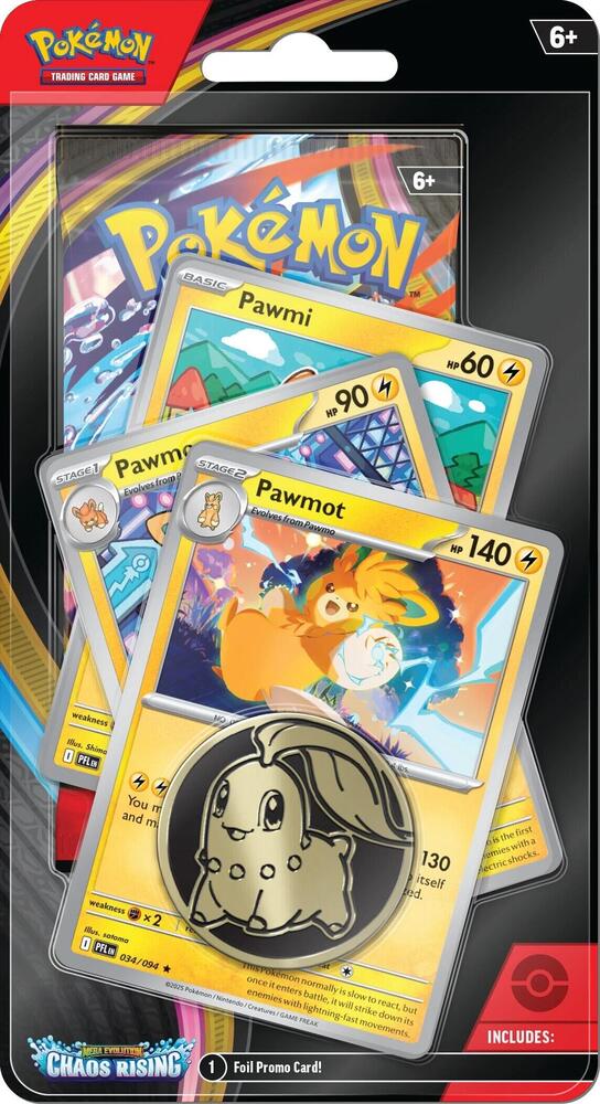 Pokémon Mega Evolution: Chaos Rising - Checklane Single Blister - Pawmot