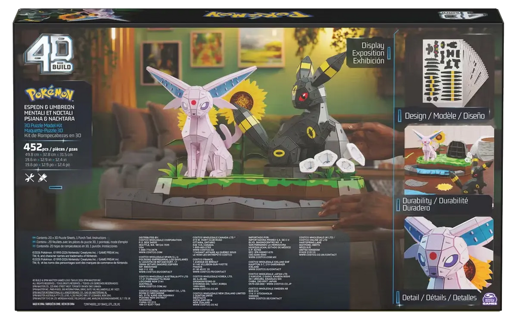 4D Build: Pokémon Espeon & Umbreon 3D Puzzle Model Kit
