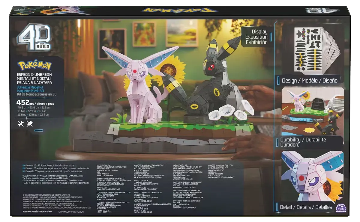 4D Build: Pokémon Espeon & Umbreon 3D Puzzle Model Kit