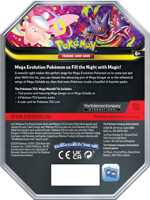 Pokémon: Mega Moonlit Gift Tin - Mega Clefable
